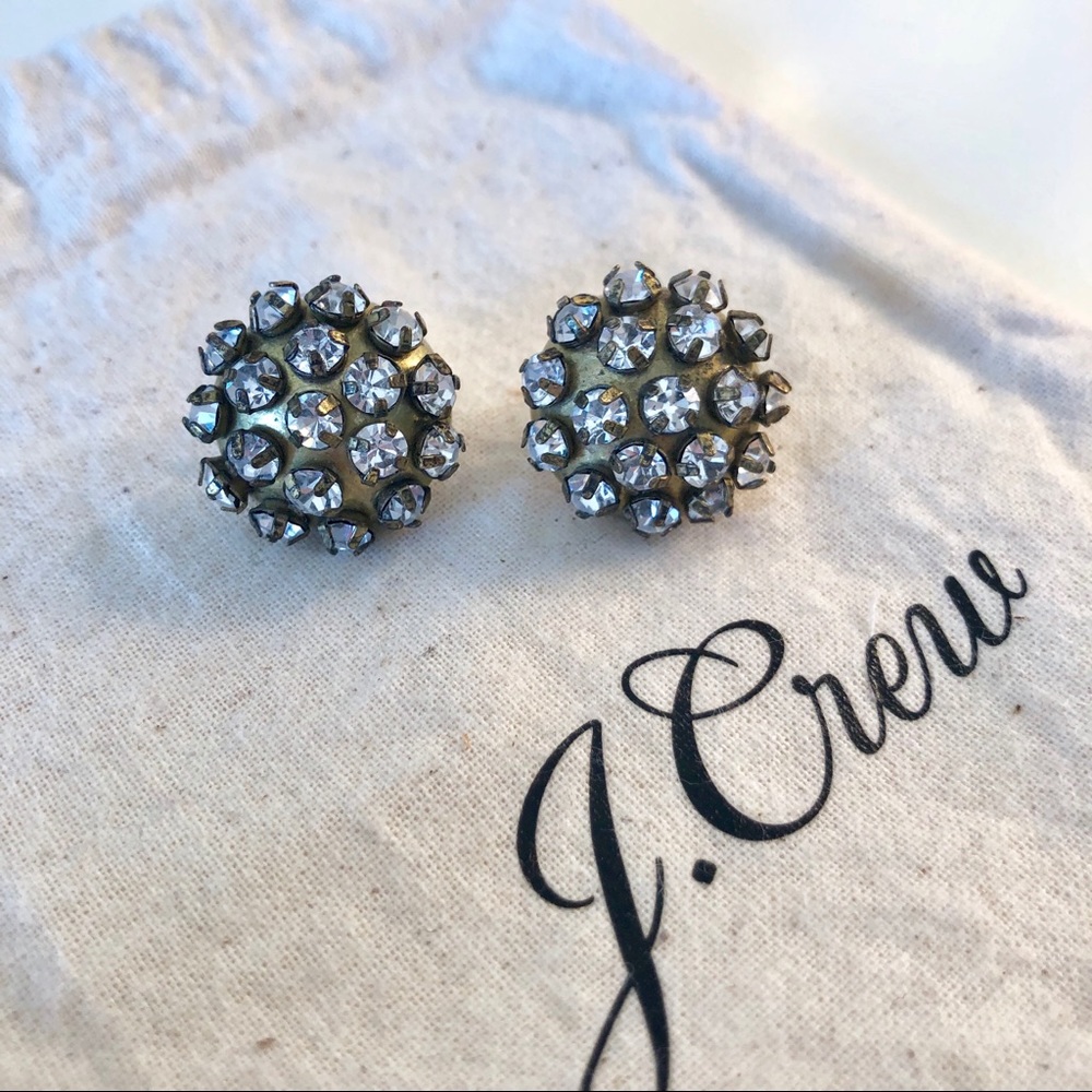 J. Crew Crystal Cluster Statement Earrings